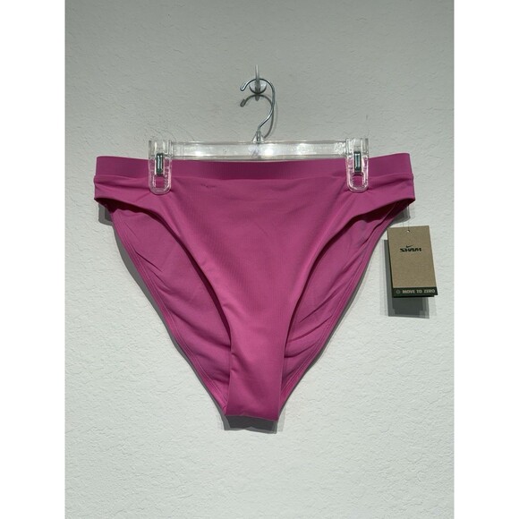 NEW Nike Womens High Waist Bikini Swim Bottoms Pink Size X-Large Beach Summer‎ - Picture 9 of 11